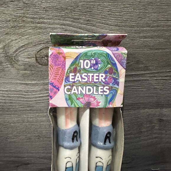 Vintage Easter Bunny Candles Set of 2 in Original Box Unlit 10” - Picture 2 of 8